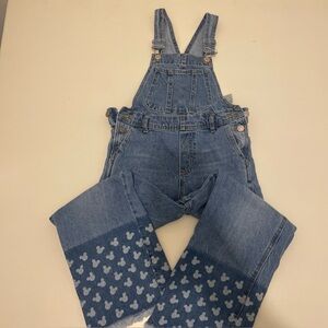 Zara Disney Mickey Mouse Denim Overalls in Blue 8